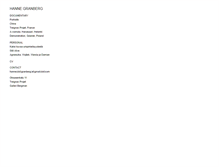 Tablet Screenshot of hannegranberg.com